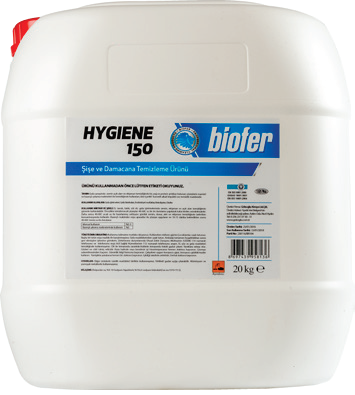 Biofer 20 Kg Şişe ve Damacana Temizleme Ürünü Hygiene 150